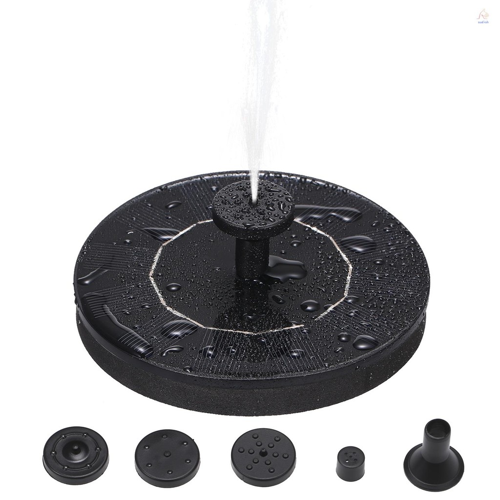 A2ho) 6V 1W น้ําพุพลังงานแสงอาทิตย์ยืนฟรีพลังงานแสงอาทิตย์ DIY Birdbath Fountain ปั๊มกลางแจ้งลอยน้ํา