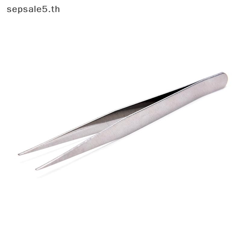 [บ้าน] 2 ชิ้นสแตนเลสตรง El แหนบ Patchwork Hook Pick-up เครื่องมือแต่งหน้า {th} - รูปที่ 3