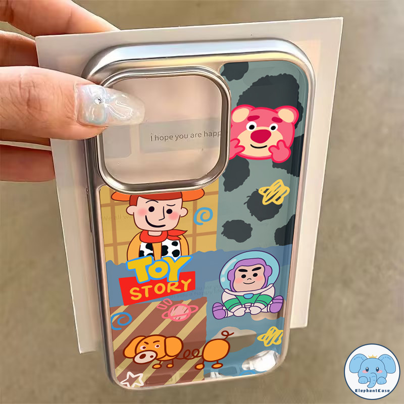 การ์ตูนน่ารัก Lotso เข้ากันได้เคสไอโฟน 16 11 13 15 12 14 Pro Max 16 7 8 14 15 Plus XR X XS MAX SE 2020 กราฟฟิตี Buzz เคส