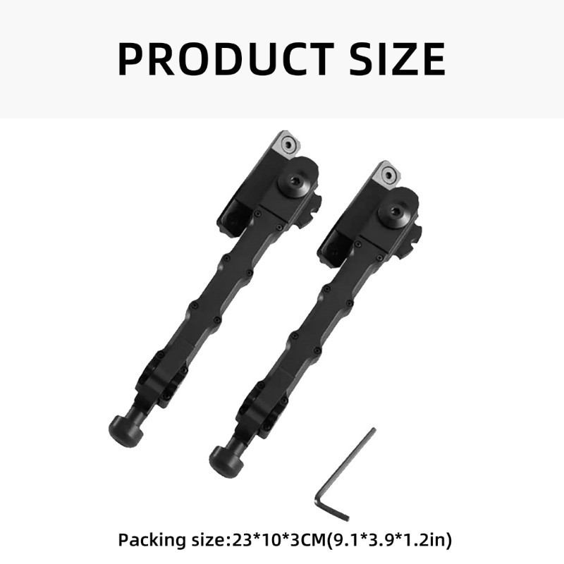 Bon ชุด 2 ชิ้นโลหะ Bipod ขาตั้งสองขาแยกออกแบบ Quick Setup และติดตั้งง่ายบนภูมิประเทศใดๆ