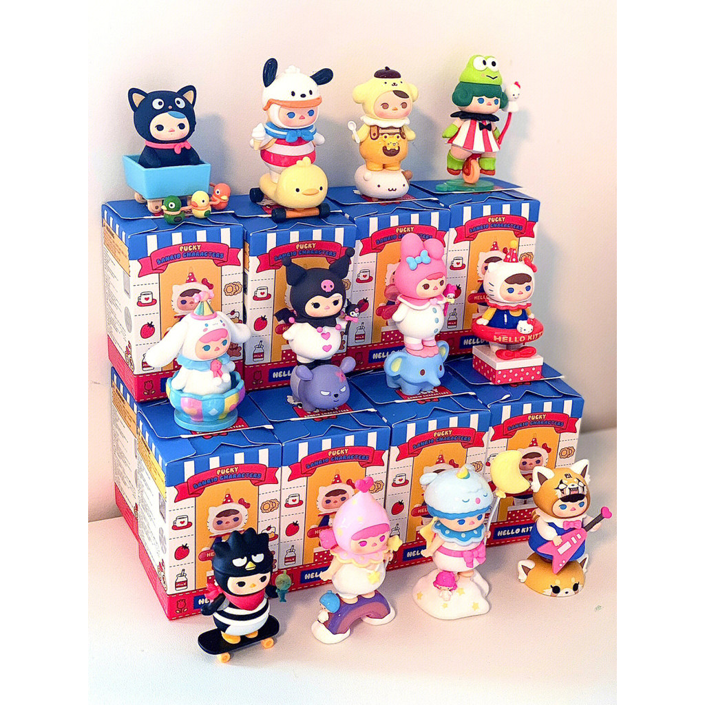 Pucky PUCKY Sanrio Family Series POPMART POPMART Mystery Box เครื่องประดับอินเทรนด์สไตล์ยืนยัน
