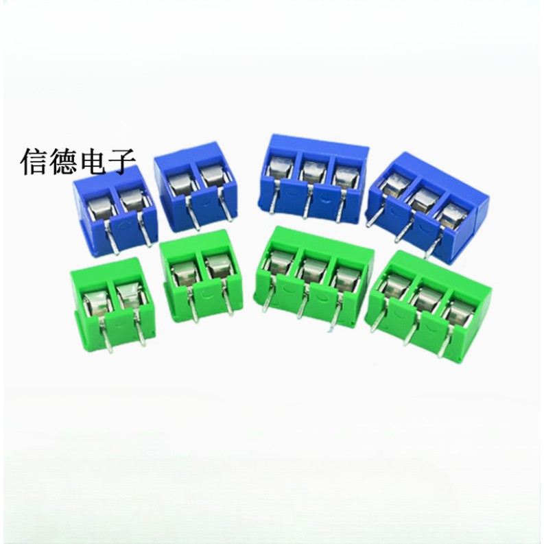 [10 ชิ้นราคา] 5.08 Blue/Green KF301 Terminal Terminal Terminal Post 2P/3P/4P (Iron) สามารถเชื่อมต่อได้
