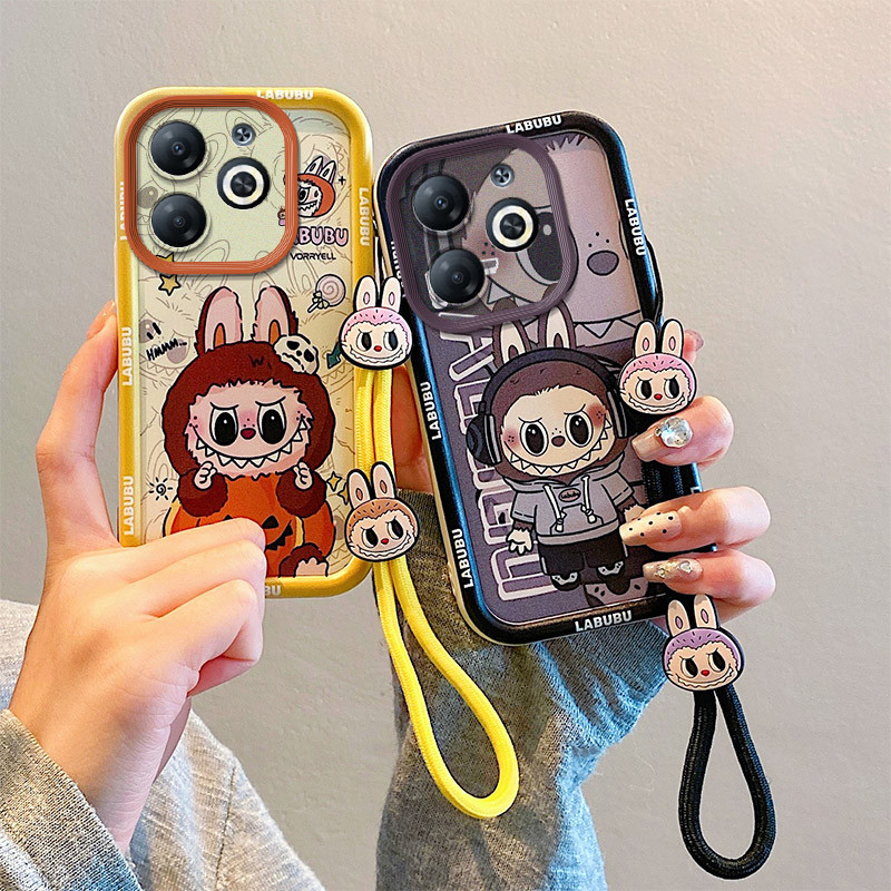 เคส infinix Smart 8 /infinix Smart 8 Pro /infinix Hot 40i /infinix Smart 8 Plus Pop เคส เข้ากันได้กับเคสโทรศัพท์ Pop Mart การ์ตูนสุดเท่ Labubu Kuromi เคส TY-BJGSDK