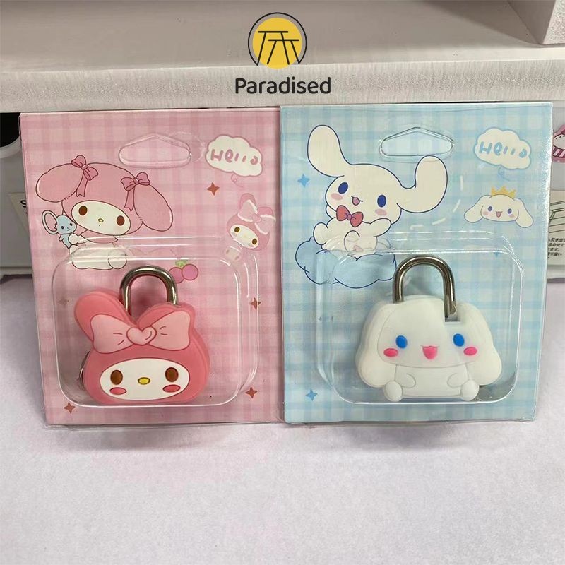 น่ารักการ์ตูน Sanrio กุญแจล็อคเครื่องเขียนแบบพกพาล็อคนักเรียนหอพักมินิตู้ล็อคParadised