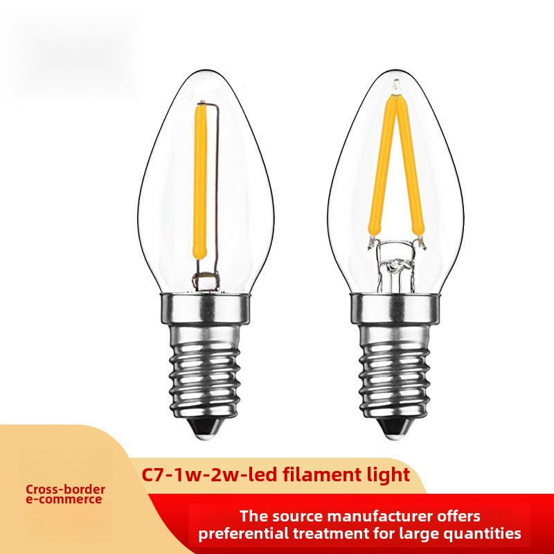 [อุปกรณ์เสริม 110V/220V] หลอดไฟดอกบัวตกแต่ง C7 E12/E14 LED 1W/2W