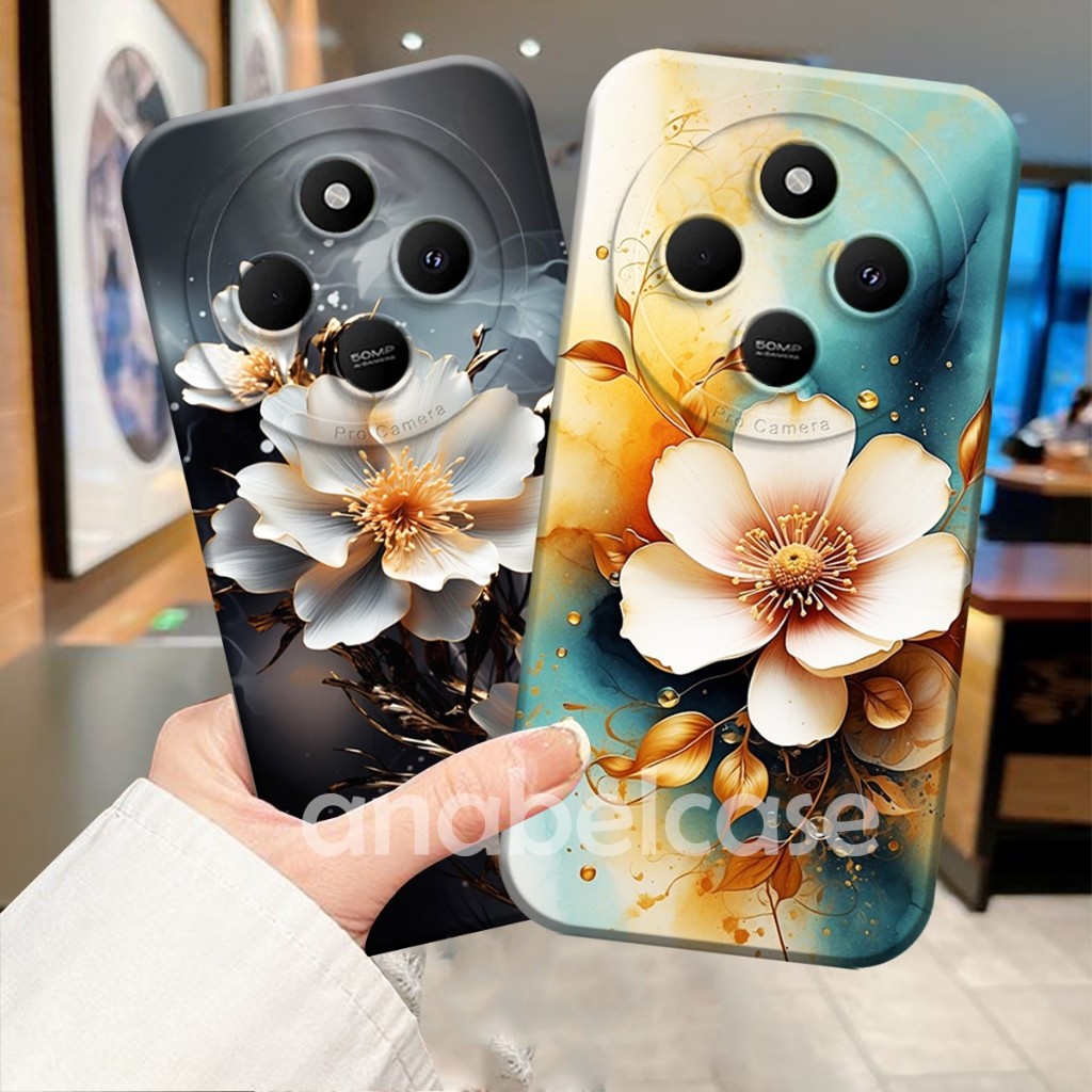 SOFTCASE REDMI 14c 4G 2024 13c 12c A3 9c 9a 10c 10a Poco c40 c65 ใหม่ล่าสุด Aesthetic Flower Art Mot