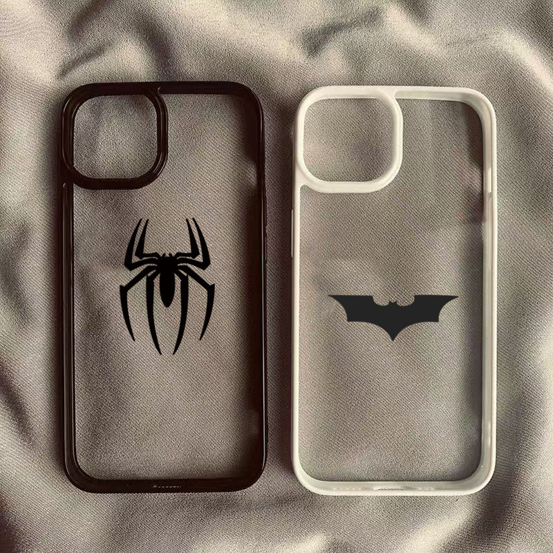 ปลอกสําหรับ Samsung S24 Ultra S25 S23 S24 FE S23 S22 S21 Plus S20 S21 FE ค้างคาว Spiderman Hard ซิลิโคนใสกันกระแทก