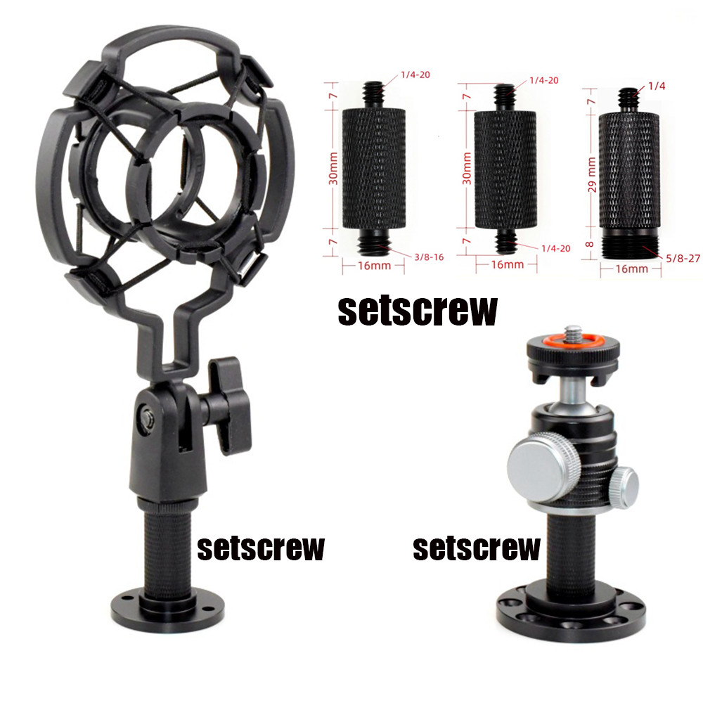 1/4 ถึง 1/4 3/8 5/8-27 ขยายการถ่ายภาพการแปลงสกรูขาตั้งกล้อง หัวบอล ไมโครโฟนยึดอะแดปเตอร์สกรูที่วางจําหน่ายอย่างรวดเร็ว - รูปที่ 2