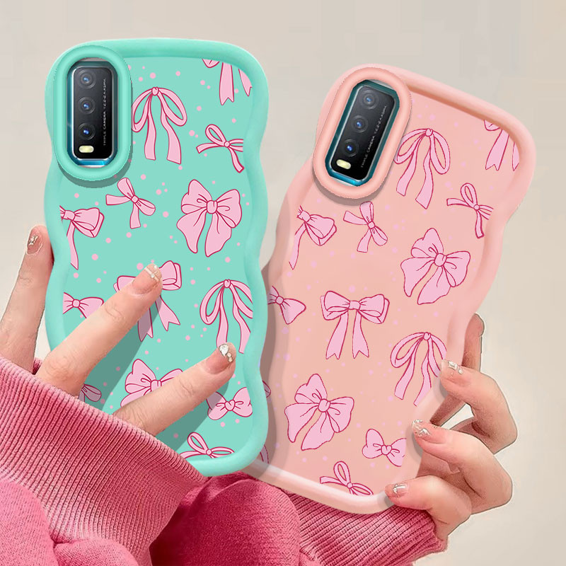 หวานผีเสื้อโบว์เคสโทรศัพท์สําหรับVIVO 1902 v1901a V2033 V2027 V2032 V2042 V2029 V2028 V2038 V2102A V