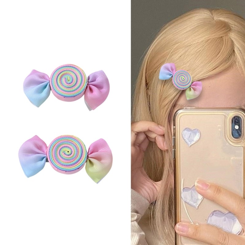 R* กิ๊บติดผมเด็กผู้หญิง 2 ชิ้น Candy Shape Hair Accesories Hairpieces สําหรับผู้หญิง