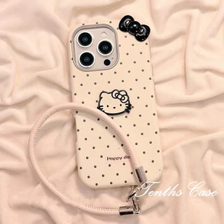 สําหรับ OPPO A3X A60 A79 A38 A18 A95 A94 A93 A92 A78 A76 A17 A16 A15 A31 A53 2020 3D Bow Kitty การ์ตูนหนังธรรมดารูปแบบเลนส์ชุบกรอบเคสโทรศัพท์ปกอ่อน