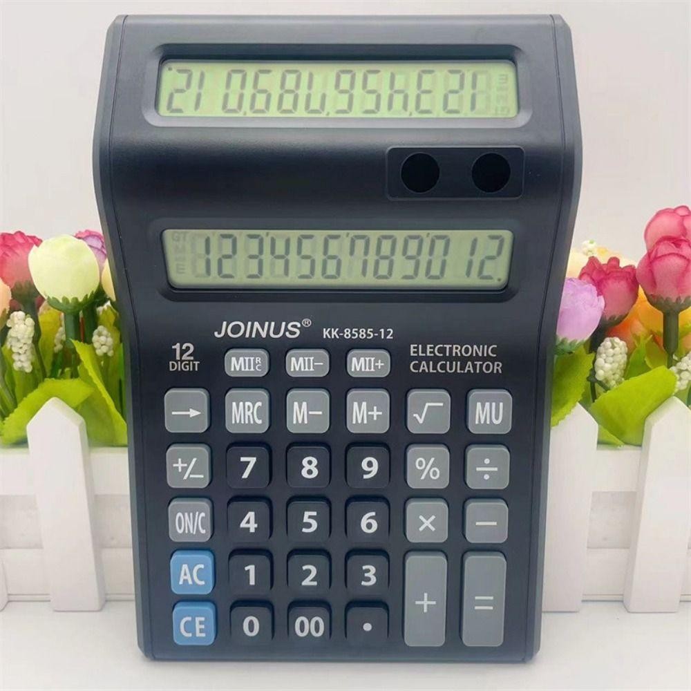 เครื่องคิดเลข เดสันดีริ 12หลัก,เครื่องคิดเลขกลแบตเตอรี่หน้าจอคู่,เครื่องเขียนปฏิบัติแบบพกพาสก์ท็อปบัญชีการเงินเครื่องคิดเลขสถาบันการเงิน - รูปที่ 3