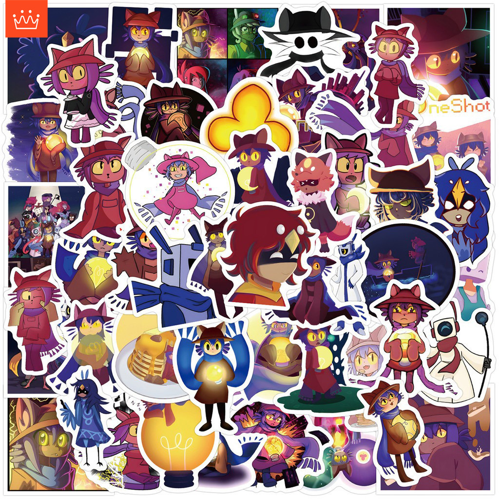 ชุดสติ๊กเกอร์ OneShot เกมชุดสติกเกอร์กราฟฟิตีกันน้ำ, 62 แผ่น/ชุด