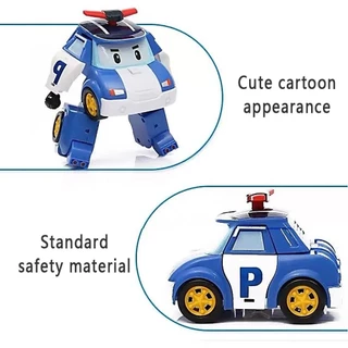 จัดส่ง🚙ภายใน 24 ชั่วโมง ทีมกู้ภัย POLI Srim Pattanakarn ของเล่นรถตํารวจเปลี่ยนหุ่นยนต์แปลงร่างรถของเล่นรถ
