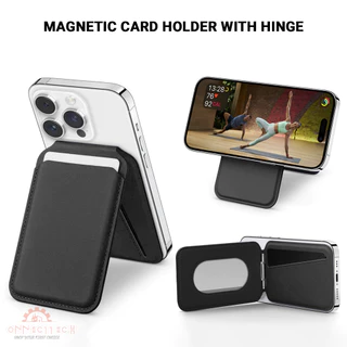 ขาตั้งโทรศัพท์มือถือ แบบแม่เหล็ก พับได้ ช้สำหรับ Phone Magnetic Card Holder Wallet ขาตั้งโทรศัพท์มือถือ แบบแม่เหล็ก