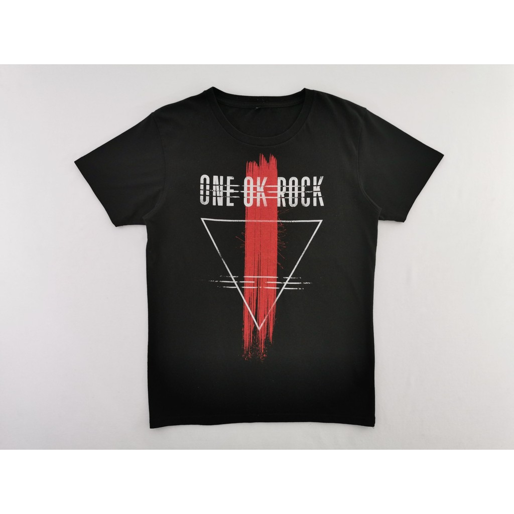 Vintage One Ok Rockทัวร์Tengkorakเสื้อผู้ชายรอบคอสั้นแขนเสื้อTeeผ้าฝ้ายฤดูร้อนOversize Hip Hop