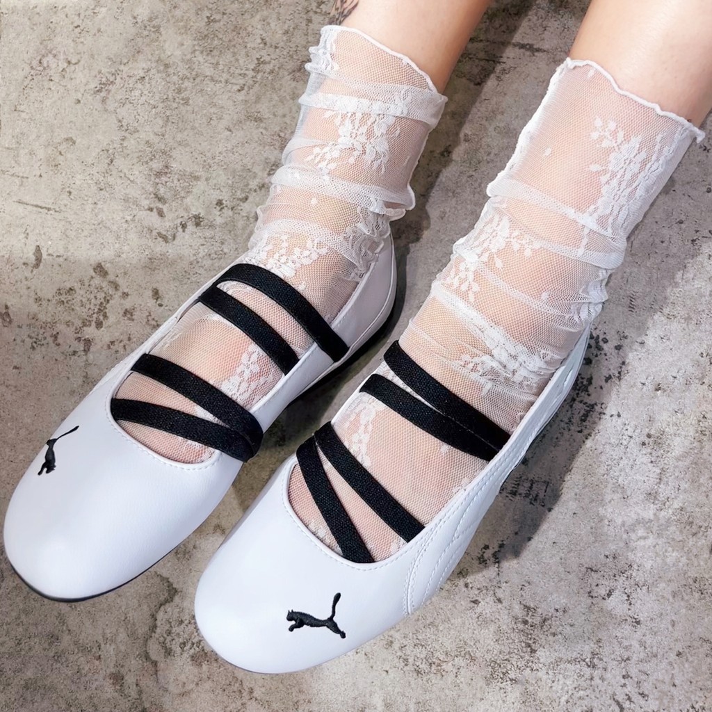 ✨พรีออเดอร์（100% รับประกันของแท้&จากเกาหลี🇰🇷）รองเท้าผู้หญิง PUMA BALLET  - Pink/Black/pink/Silver/White รองเท้า