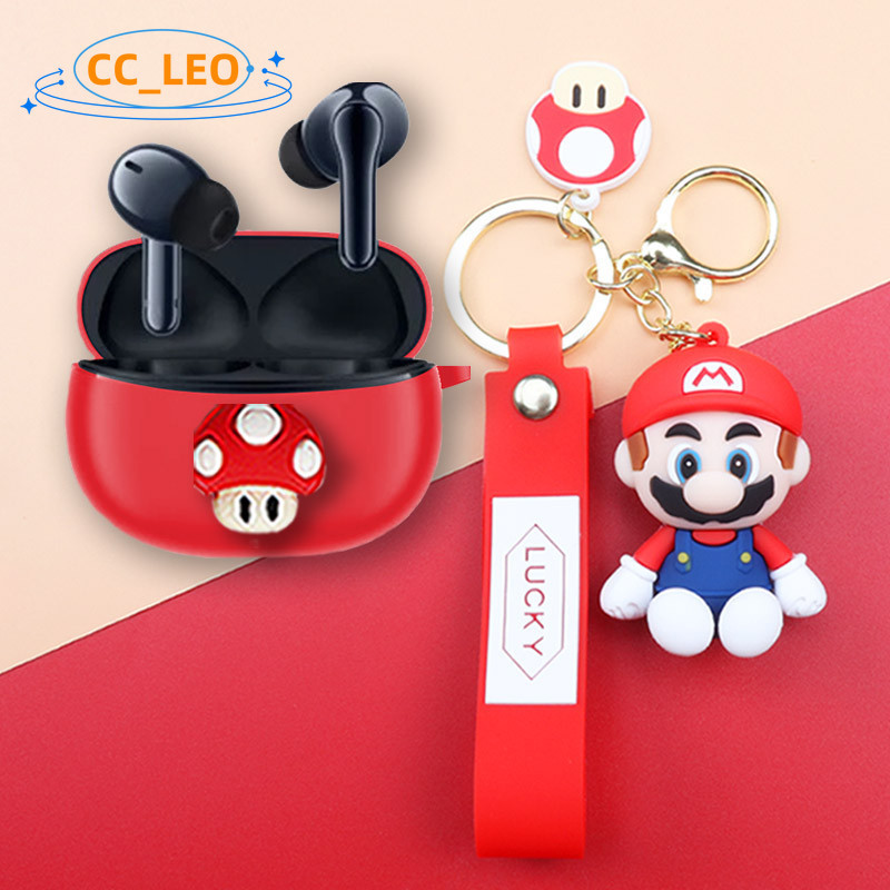 For VIVO Buds Case Cartoon Snoopy Cute Mario Keychain Pendant VIVO Buds Silicone Soft Case VIVO Buds