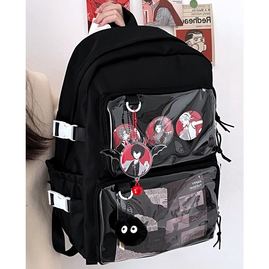 Kawaii Ita เป้สะพายหลัง DIY Badge ความงาม Chic Stylish Travel แล็ปท็อป