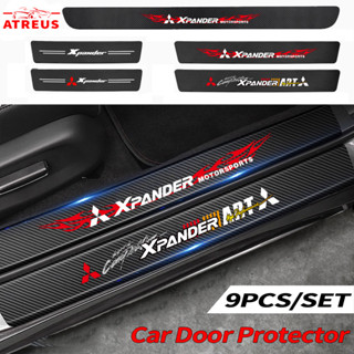 1/4/5/9ชิ้น สําหรับ Mitsubishi Xpander สติกเกอร์คาร์บอนไฟเบอ…