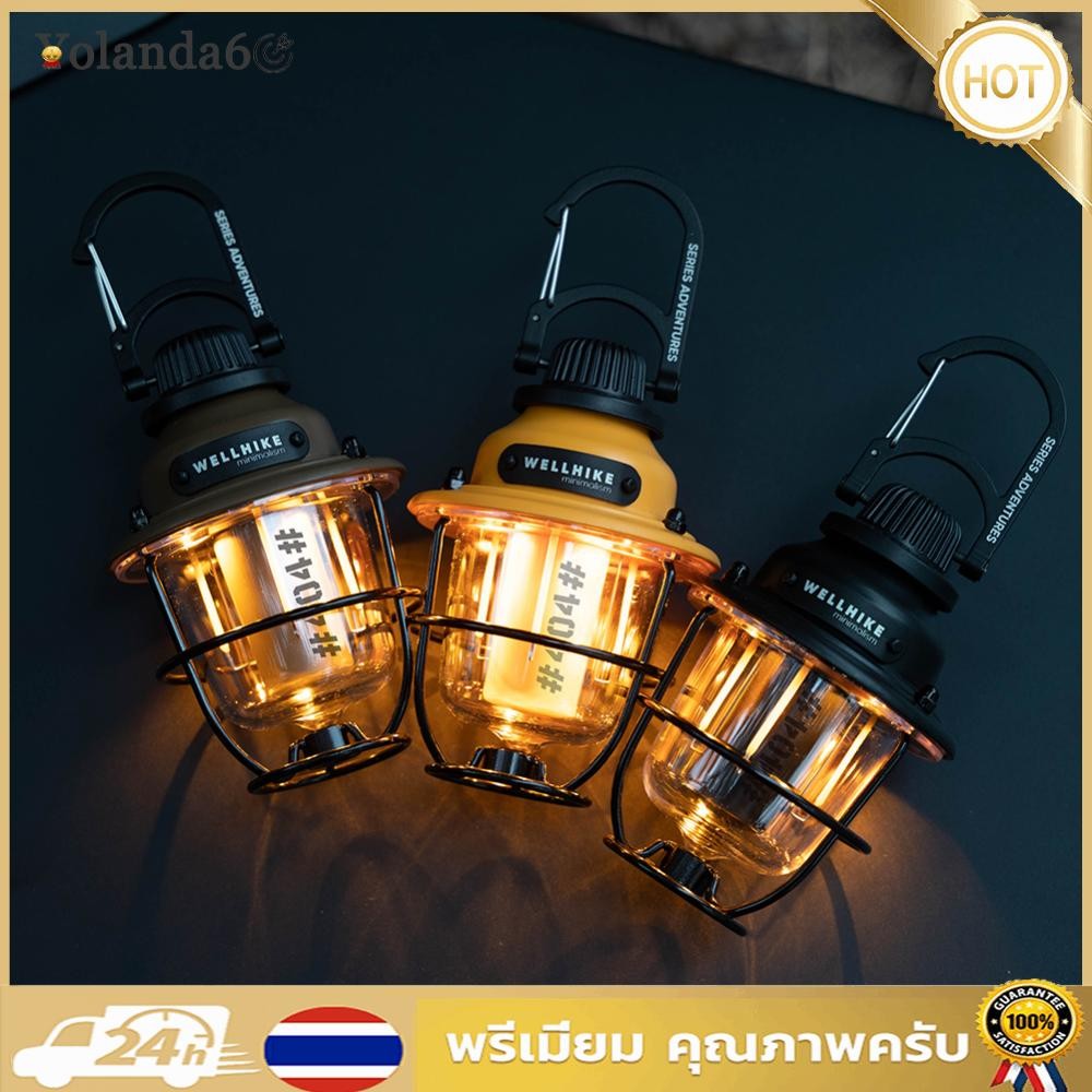 โคมไฟเดินป่า LED Camping Type-C ชาร์จ 30h Max Runtime สําหรับเดินป่าตกปลา F