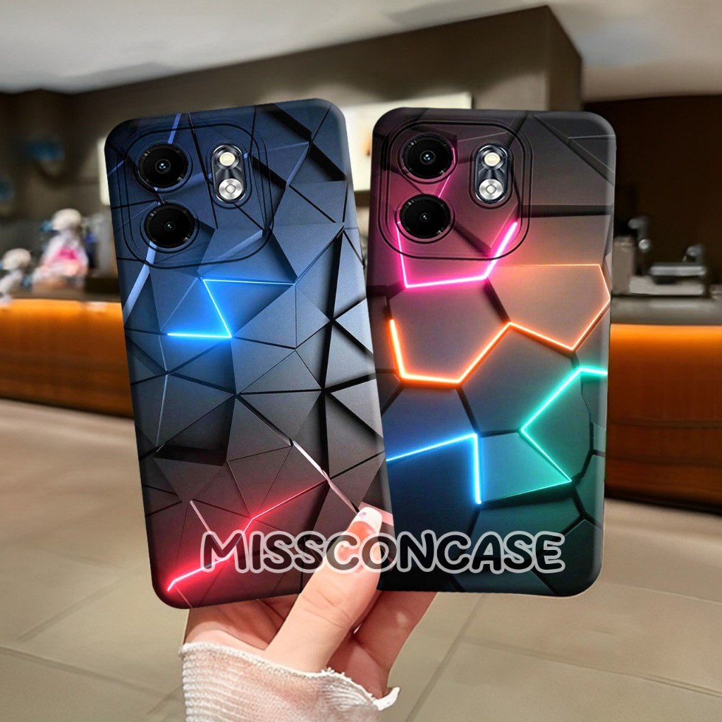 Infinix Smart 9 4G / Infinix Hot 50i 4G 2024 Abstract Glitch Softcase วัสดุยาง - ปลอก Infinix - เคสป