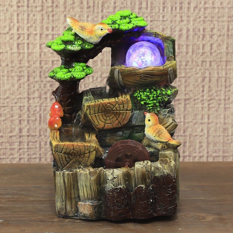 น้ำตกตั้งโต๊ะ เสริมฮวงจุ้ย เสริมโชคลาภเงินทองไหลมาเทมา วัสดุงานเรซิน ตกแต่งบ้าน - รูปที่ 2