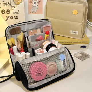 2-IN-1 กระเป๋าเครื่องสําอาง กระเป๋าเครื่องเขียน ขนาดใหญ่ จุของได้เยอะ เครื่องสำอางค์ เครื่องเขียน แบบพกพา หรูหรา
