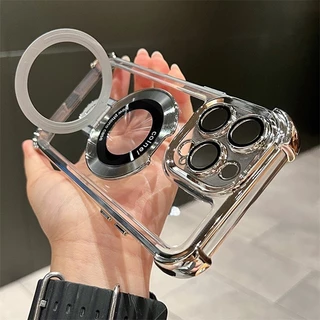 เคสไอโฟนหรูหราไฮโซ พร้อมที่ตั้งวางแม่เหล็ก For iPhone11 12 13 14 15 16 Pro max X XS XR 7 8 16 plus เคส เคสโทรศัพท์มือถือ