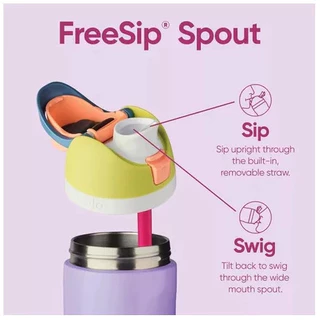 เปลี่ยนฝา Owala - ฝาครอบป้องกันน้ํากระเซ็นและทนทานเหมาะสําหรับขวด FreeSip 24oz/32oz /40oz, ปราศจาก BPA, ที่จับพกพาสะดวก