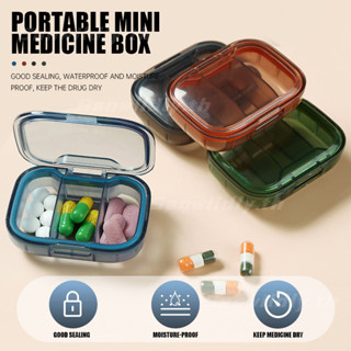💕SW💕 กล่องยาขนาดเล็กพกพา กล่องยาขนาดเล็ก 3 ช่อง กล่องเก็บยาแ…