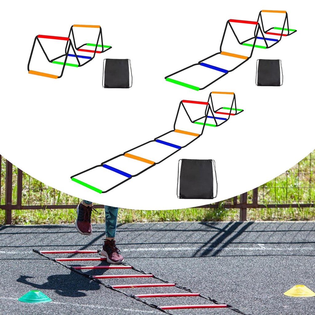 [svzfjuv] บันไดความคล่องตัว การฝึกฟิตเนส ตั้งค่าบันไดความเร็วประสานงานได้อย่างง่ายดาย
