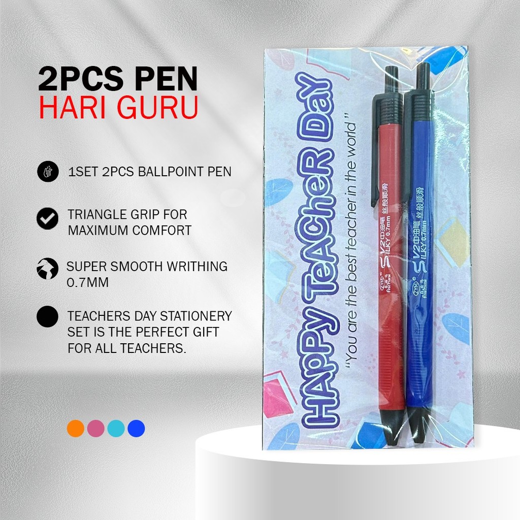 Hadiah Pen Hari Guru Teacher day 2025 Harah Hari Guru Set Pen, Teacher Day Stationery Ballpen