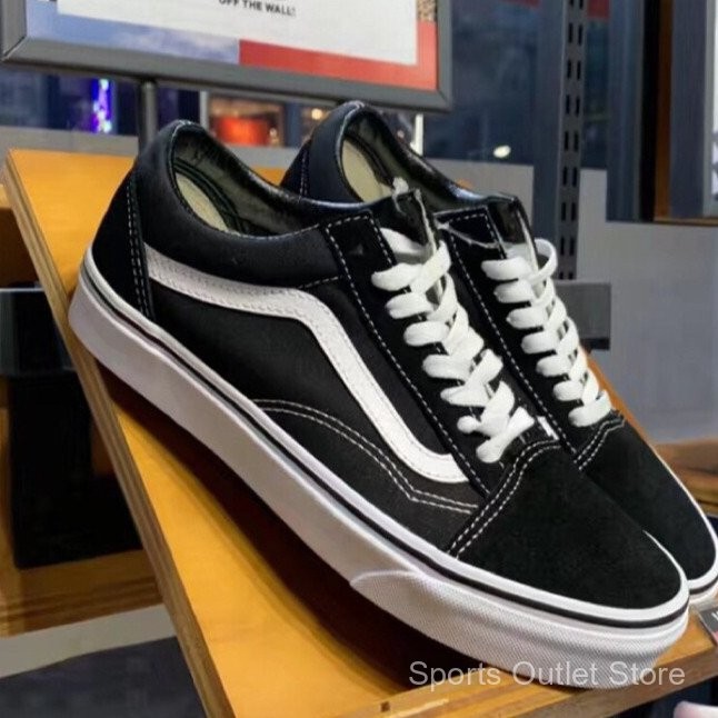 2025 รุ่นใหม่ขายดี แท้ 100% (จัดส่งเร็ว) VANS Old Skool (คลาสสิก) - รองเท้า Vans Old Skool สีดำสำหรั