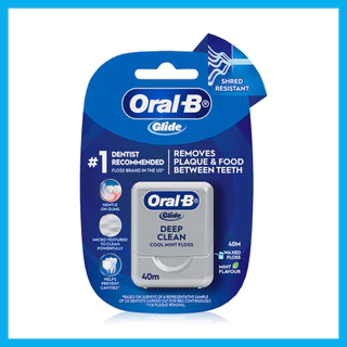 Oral-B Glide Deep Clean Cool Mint Floss 40m ไหมขัดฟัน ออรัล-บี ไกลด์ โปร-เฮลธ์ ดีพ คลีน ฟลอส 40 เมตร.