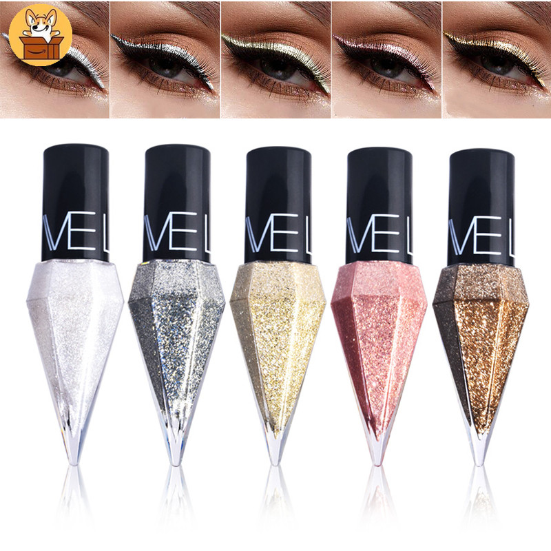 Am-azDiamond Sparkling liquid eyeliner Pearlescent สีพัฒนาแห้งเร็วกันน้ําไม่ง่าย smudgeing liquid eyeliner