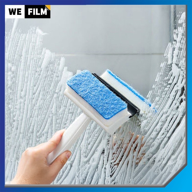 Window Cleaner แปรงเช็ดกระจก 2 ด้าน แปรงทำความสะอาด แปรงฟองน้ํา แบบสองด้าน อุปกรณ์เช็ดกระจก