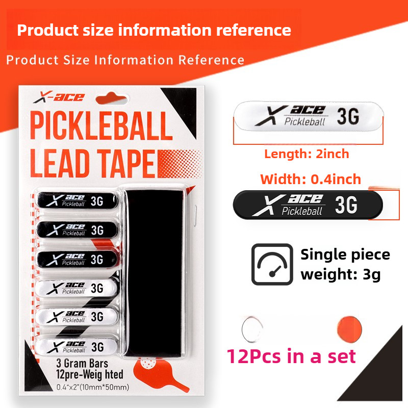 X-ACE Pickleball Paddle Weighted Strips Tape, 12 ชิ้น, Balance Adjuster, สําหรับการควบคุมและพลังงานที่เพิ่มขึ้นในเกม Pickleball, เทปตะกั่ว ราคา ถูกที่สุด ดีลบีเคเค แกลเลอรีภาพที่ 3