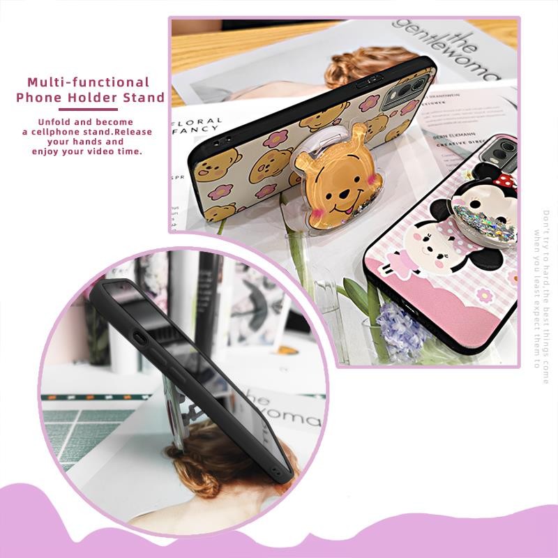 ป้องกันเลนส์โทรศัพท์ Glitter เคสโทรศัพท์สําหรับ Nokia C32 ป้องกัน Quicksand Anti-knock ทนทานแฟชั่นออกแบบน่ารัก Dirt-proof Soft Case ขาตั้งหมุนได้ TPU Kickstand ความเรียบง่าย ราคา ถูกที่สุด ดีลบีเคเค แกลเลอรีภาพที่ 2