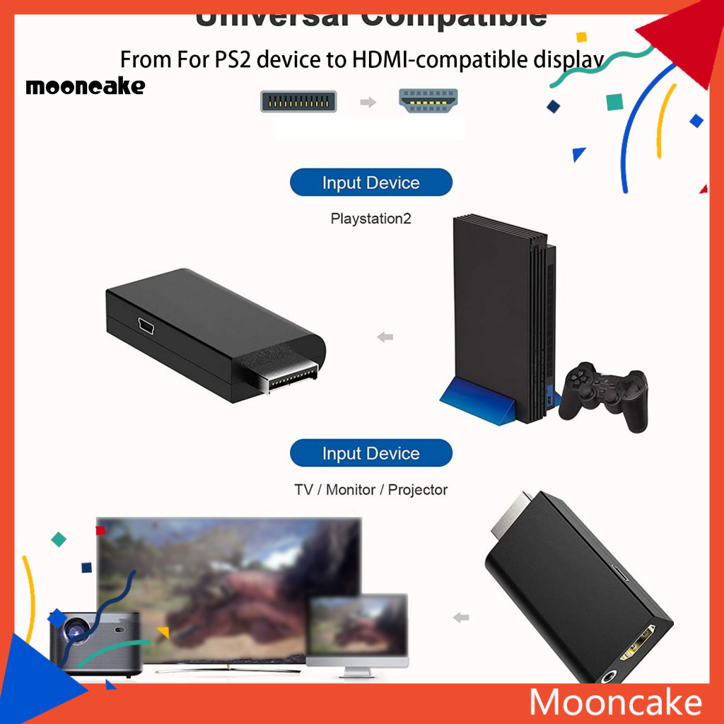 ขนมไหว้พระจันทร์| 1เซ็ตStable Output HDMI-เข้ากันได้กับSlitterอุปกรณ์เสริมเกมสําหรับPS 2 ถึงHDMI-เข้