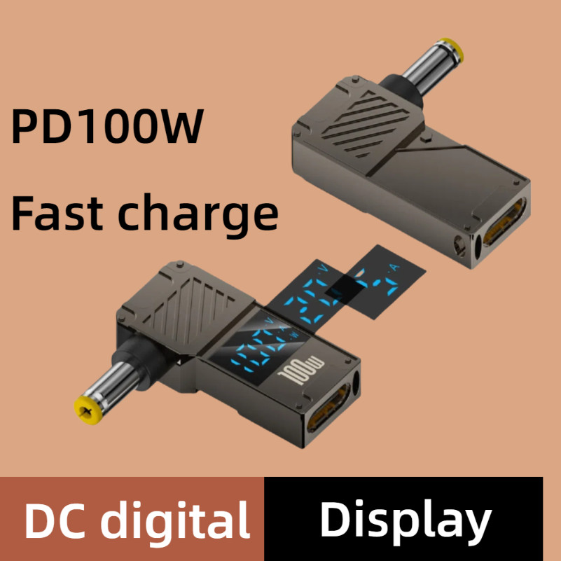 1PCS PD100W Type-C Power Adapter ถึง USB-C DC Connector จอแสดงผลดิจิตอลจอแสดงผล TypeC อะแดปเตอร์ชาร์จสําหรับ HP Dell