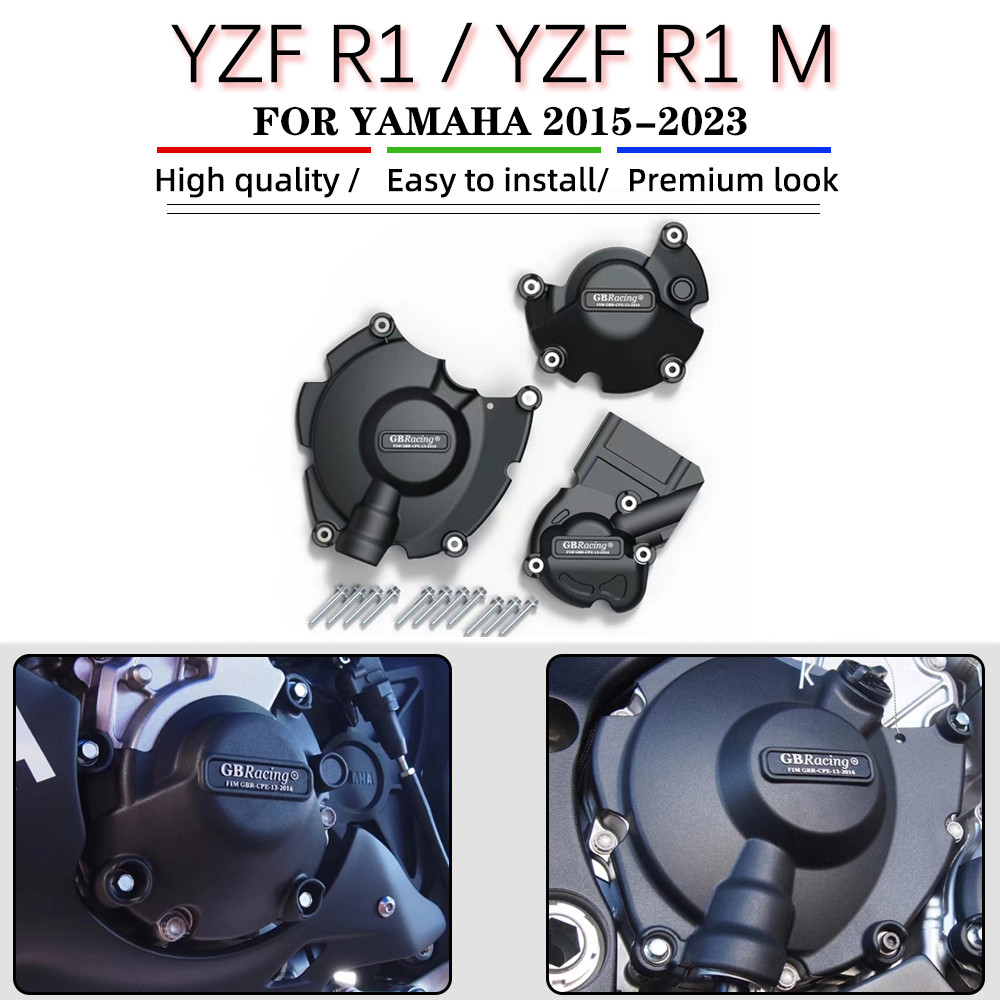 R1 R1Mรถจักรยานยนต์ฝาครอบเครื่องยนต์สําหรับYAMAHA R1 R1M 2015 2016 2017 2018 2019 2020 2021 2022 202