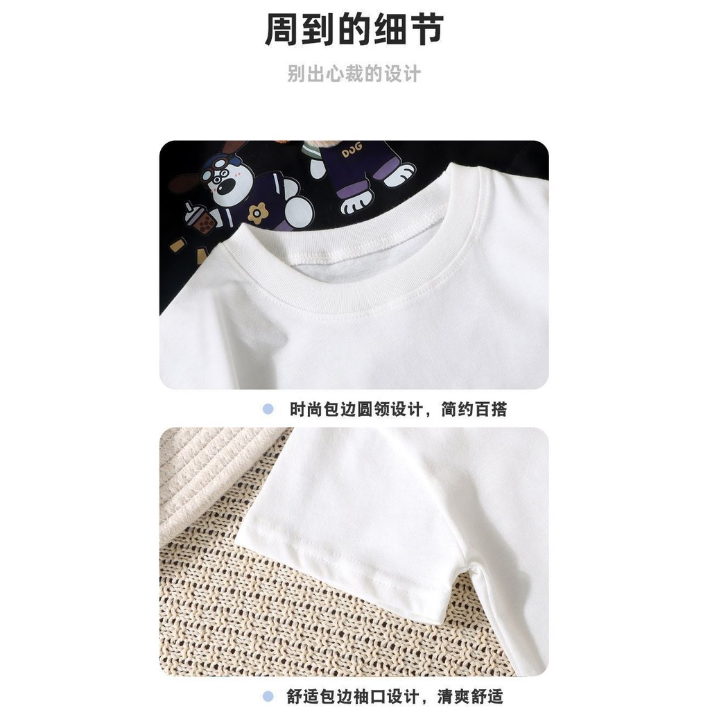 [ML] 90-150 ซม.เด็กตุ๊กตาสามมิติผ้าฝ้ายแท้เสื้อยืดแขนสั้นการ์ตูนเวอร์ชั่นเกาหลี Baby Top - รูปที่ 7