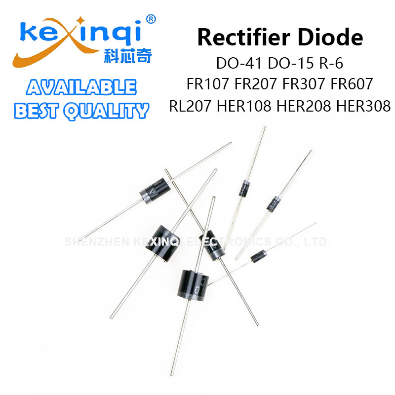 (10-50 ชิ้น) วงจรเรียงกระแสไดโอด FR107 FR207 FR307 FR607 RL207 HER108 HER208 HER308 DO-41 DO-15 R-6 