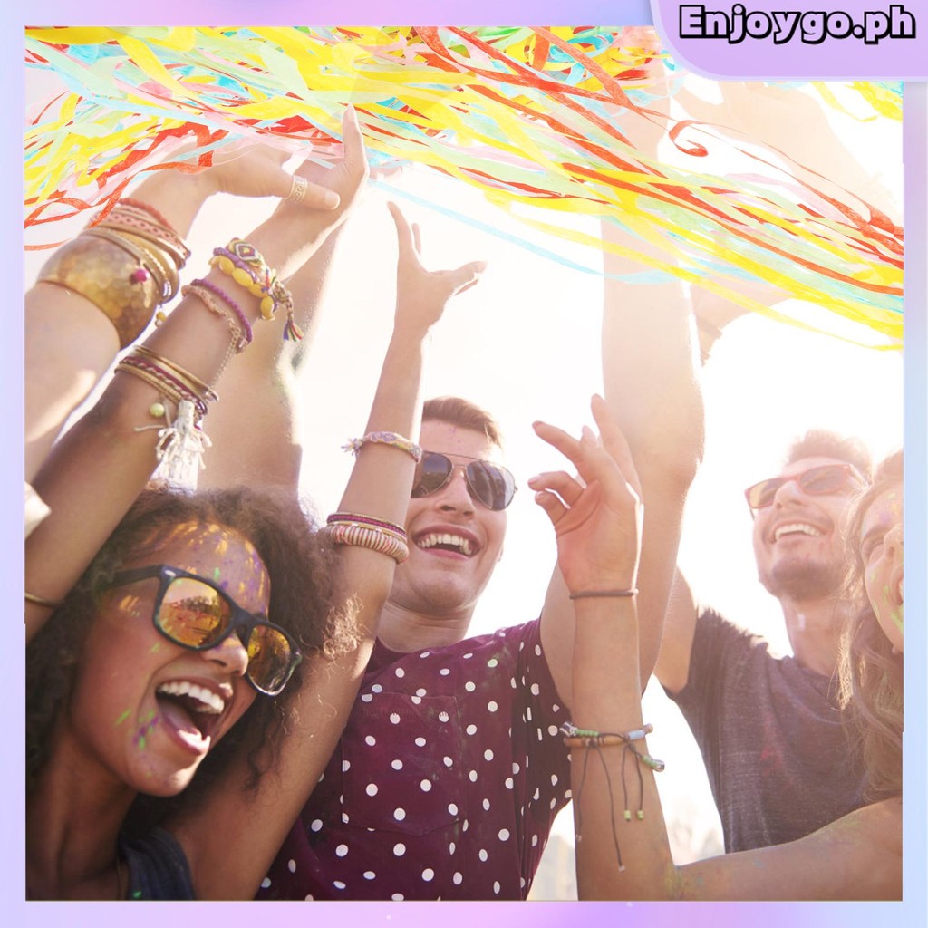 20 ชิ้น Hand Throw Confetti Streamers หลายสี Streamer Poppers ไม่มี Mess Party Poppers สําหรับวันเกิ