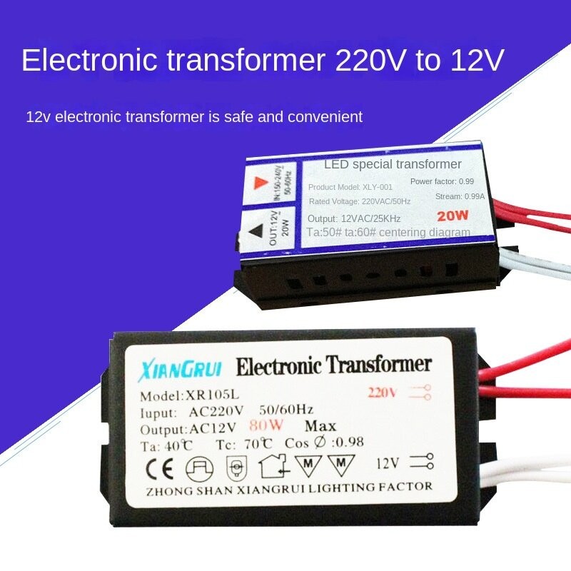 Fast Deliveryหม้อแปลงไฟฟ้าอิเล็กทรอนิกส์ 20/50/60/80/105/120/160/180/200/250W AC 220V ถึง 12V หลอดฮาโลเจน