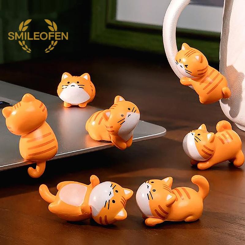 [Smileofen] สุ่มสัตว์น่ารัก Miniature Figurines Creative แมวน่ารักเครื่องประดับรถตุ๊กตา DIY ตกแต่งบ้านเครื่องประดับขนาดเล็กของขวัญใหม่