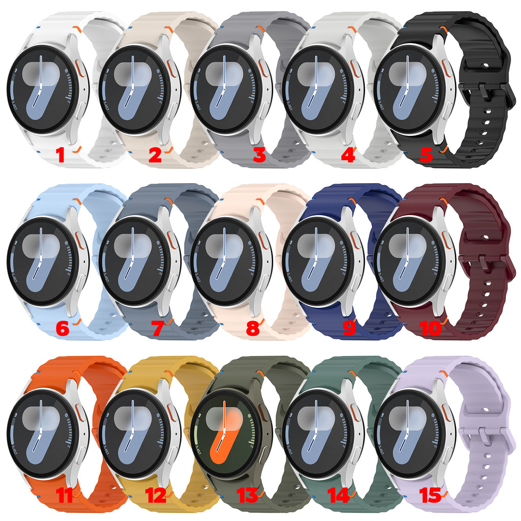 WatchBand สําหรับ Samsung Galaxy Watch 7 44 มม. 40 มม. / FE สายซิลิโคนสร้อยข้อมือกีฬา