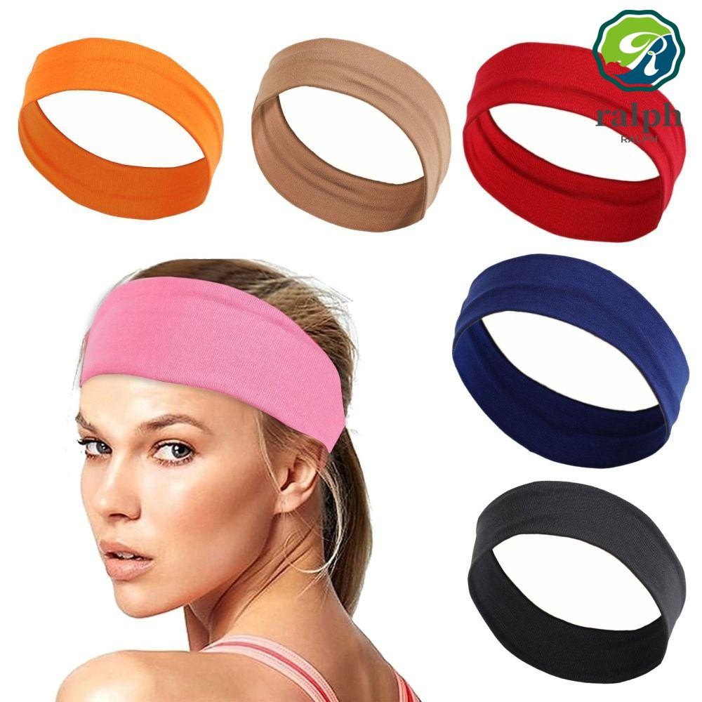 Ralph Non Slip Sweatbands กีฬาเหงื่อหัวแฟชั่น Anti-perspiration กีฬาแถบคาดศีรษะวิ่งบาสเกตบอลเทนนิสสําหรับฟิตเนสวิ่งเต้นรําแถบคาดศีรษะสีบริสุทธิ์