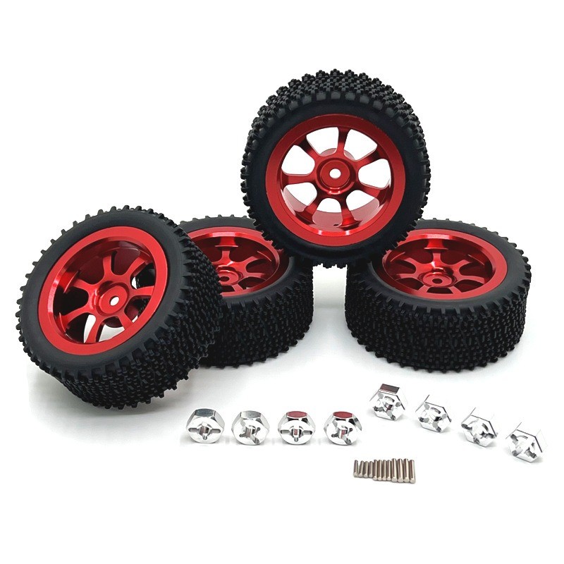 MJX ใช้สําหรับ มจกซ์ 1/14 14301 14302 14303 WLtoys 1/14 1/12 อาร์ซี อะไหล่รถยนต์โลหะอัพเกรดล้อยาง